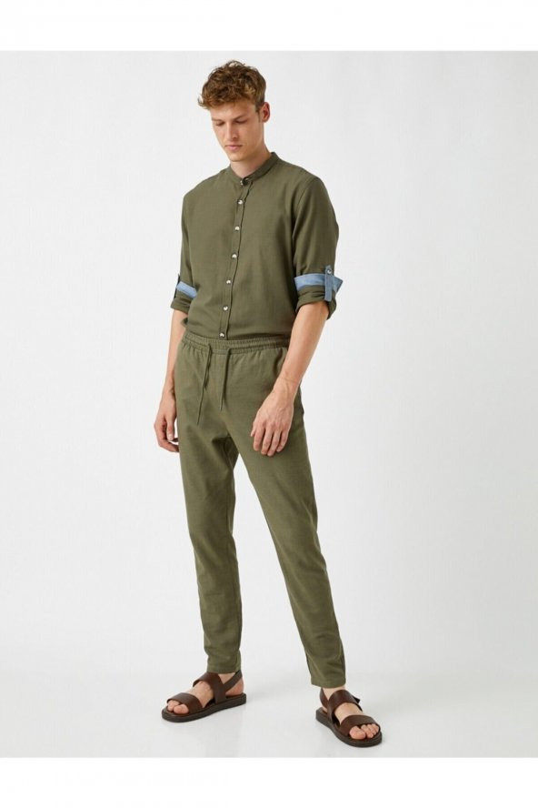 Tapered Fit Gabardin Pantolon - Resim 2