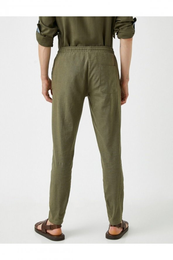 Tapered Fit Gabardin Pantolon - Resim 3