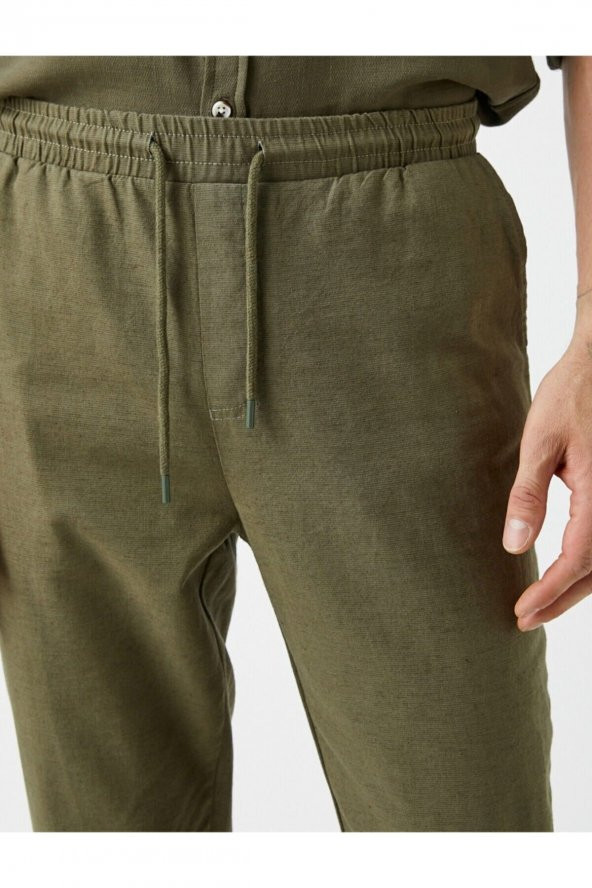 Tapered Fit Gabardin Pantolon - Resim 4
