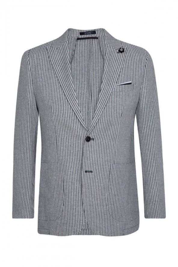 Slim Fit Desenli Erkek Ceket ürün görseli 1