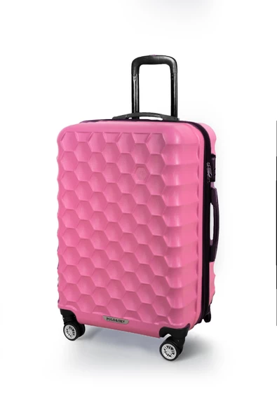Polo&Sky Petek Model Pembe Renk Orta Boy Valiz Bavul ürün görseli 1