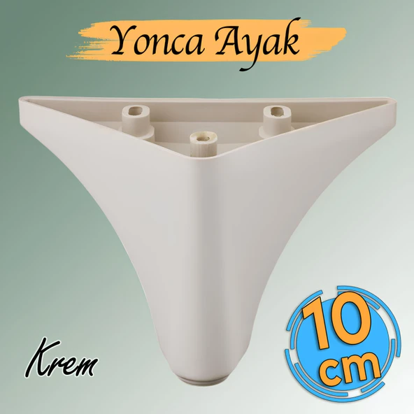 Yonca Mobilya Kanepe Sehpa Tv Ünitesi Koltuk Ayağı 10 Cm Krem Baza Ayakları ürün görseli 1