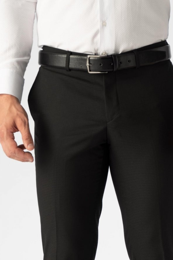 Slim Kalıp Armürlü Pantolon - Resim 3