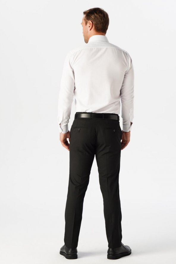 Slim Kalıp Armürlü Pantolon - Resim 4