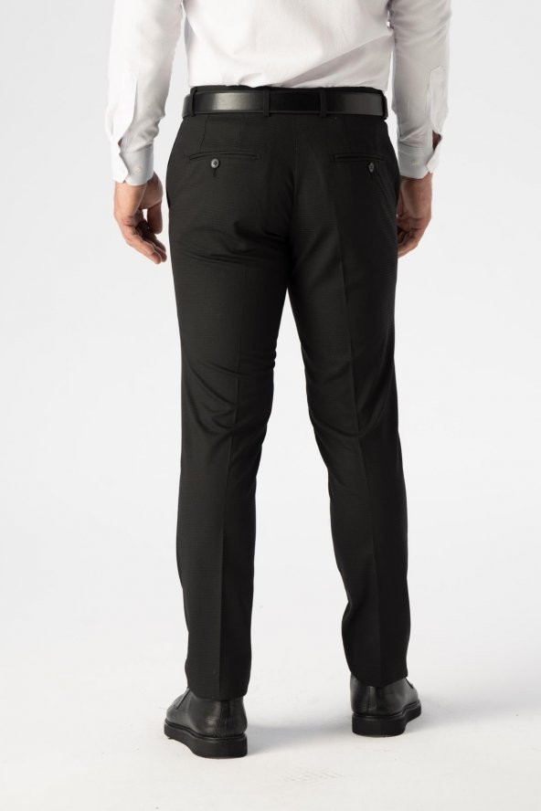 Slim Kalıp Armürlü Pantolon - Resim 5