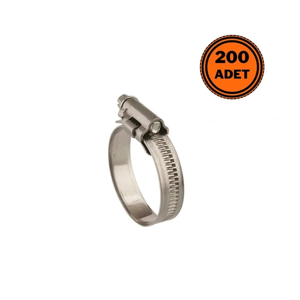 Mikalor 200 Adet W4 Hortum Kelepçesi 20-32 mm 304 Paslanmaz ürün görseli 1