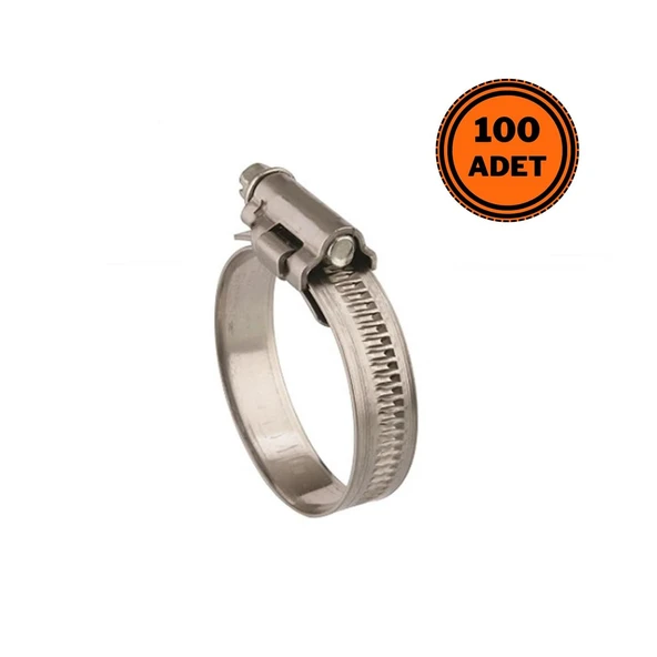Mikalor 100 Adet W4 Hortum Kelepçesi 25-40 mm 304 Paslanmaz ürün görseli 1