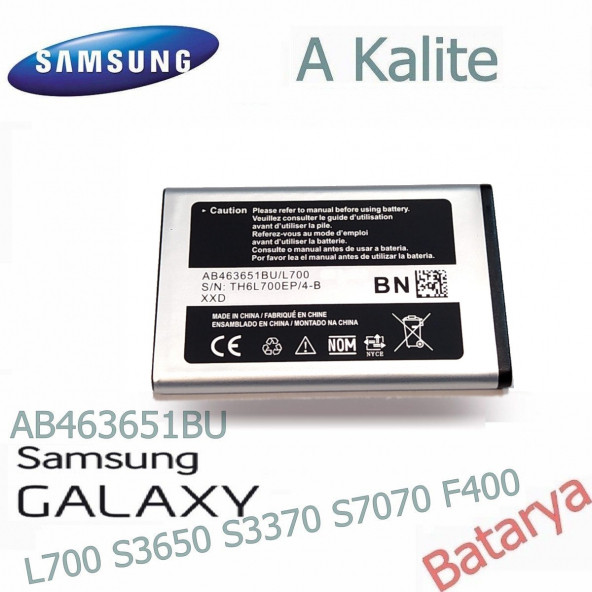 Samsung L700 B5310 M7603 F400 S5600 J800 AB463651BU Uyumlu Yedek Batarya ürün görseli 1