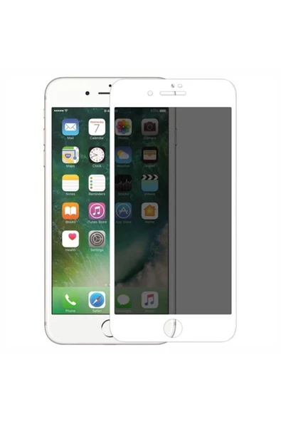 Apple iPhone 8 Gizli Kırılmaz cam Privacy Tam Kaplayan Beyaz ürün görseli 1