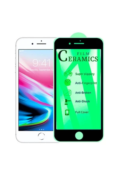 Apple iPhone 8 Plus Seramik Ekran Koruyucu Siyah ürün görseli 1