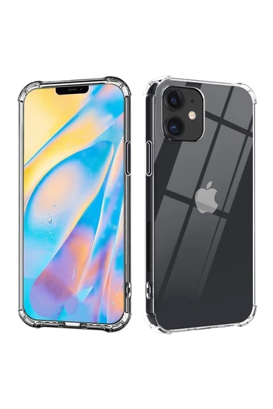 Apple iPhone 12 6.1'' Şeffaf Tank Silikon Kapak ürün görseli 1