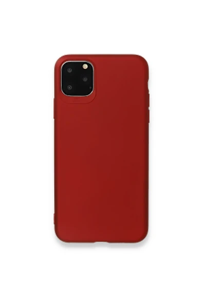 Apple iPhone 11 Pro Max (6.7'') Premium Silikon Kılıf Bordo ürün görseli 1