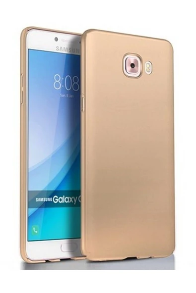 Samsung Galaxy C5 Premium Silikon Kılıf Gold ürün görseli 1
