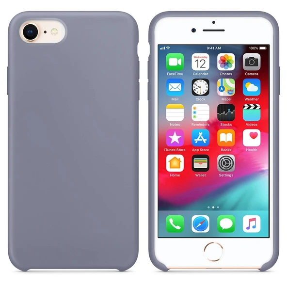 Apple iPhone SE 2020 Altı Açık Liquit Lansman Silikon Elegant Mavi ürün görseli 1