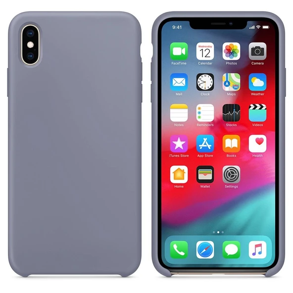 Apple iPhone XS Max Altı Açık Liquit Lansman Silikon Elegant Mavi ürün görseli 1