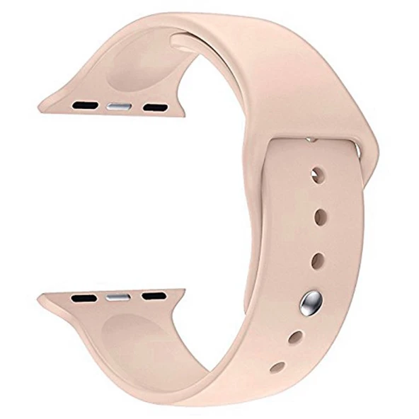 Apple Watch Series 6 44 MM Silikon Kordon Pudra ürün görseli 1
