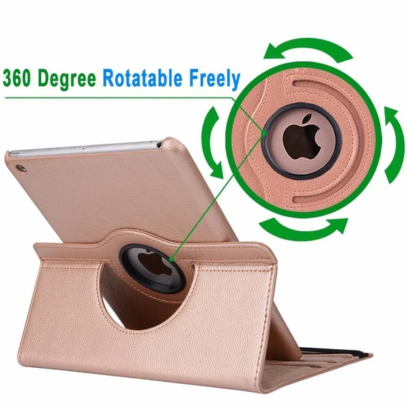 Apple iPad 10.2'' 8. Nesil (A2270-A2428-A2429-A2430) Deri Kapaklı 360 Kılıf Mor - Resim 4