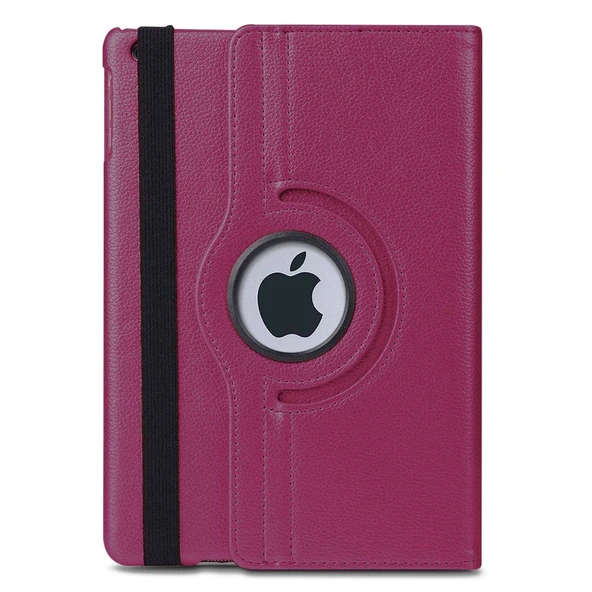 Apple iPad 10.2'' 8. Nesil (A2270-A2428-A2429-A2430) Deri Kapaklı 360 Kılıf Mor - Resim 2