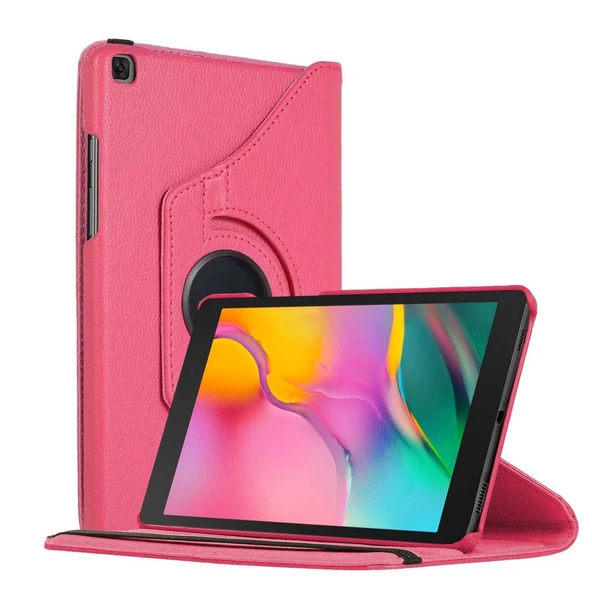 Samsung Galaxy Tab S6 Lite 10.4" P610 Deri Kapaklı 360 Kılıf Pembe ürün görseli 1