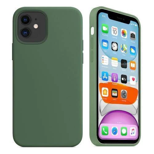 Apple iPhone 11 İçi Kadife Silikon Kılıf Yeşil ürün görseli 1