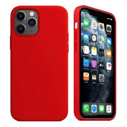 Apple iPhone 11 Pro İçi Kadife Silikon Kılıf Kırmızı ürün görseli 1