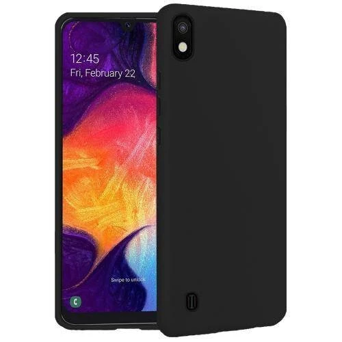 Samsung Galaxy A10S İçi Kadife Silikon Kılıf Siyah ürün görseli 1