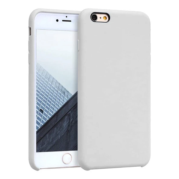 Apple iPhone 6S İnce Mat Silikon Kılıf Beyaz ürün görseli 1