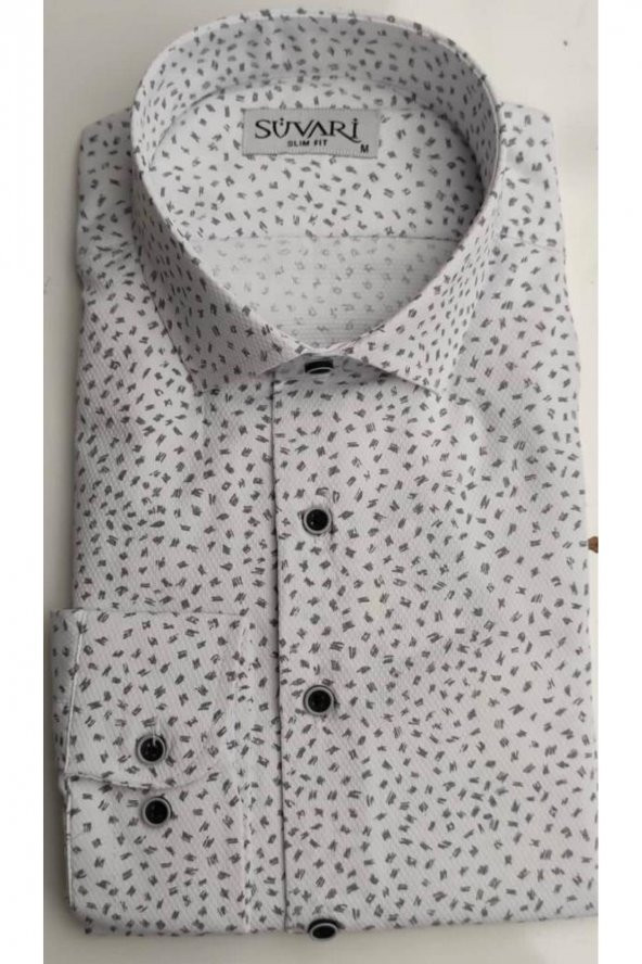Süvari Classics Slim Fit Desenli Gömlek ürün görseli 1