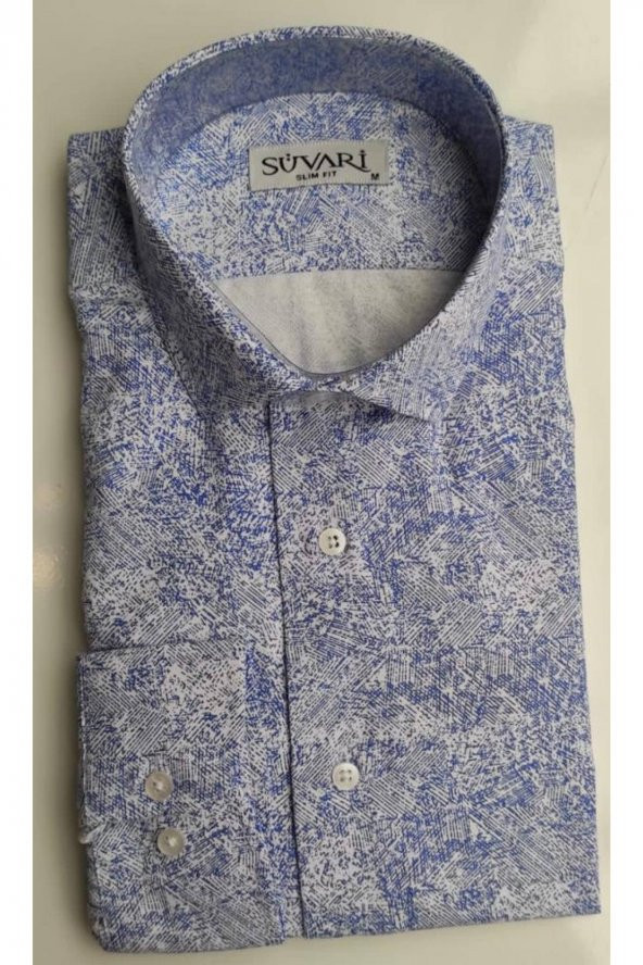 Süvari Classics Slim Fit Desenli Gömlek - Resim 3