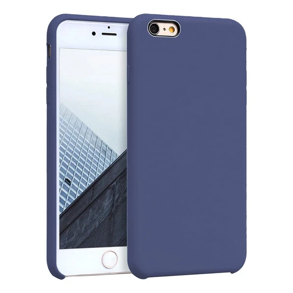 Apple iPhone 6 İnce Mat Silikon Kılıf Lacivert ürün görseli 1