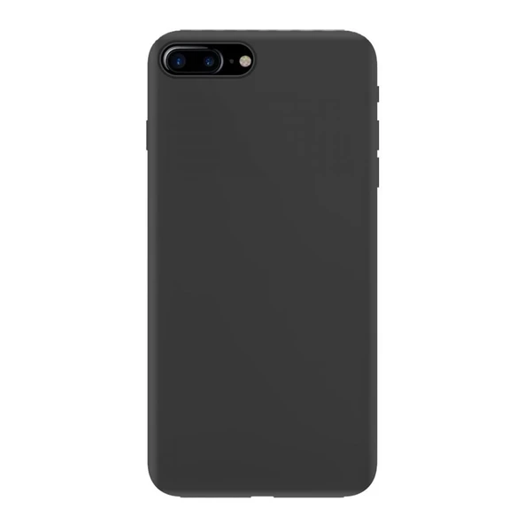 Apple iPhone 7 Plus İnce Mat Silikon Kılıf Siyah - Resim 2