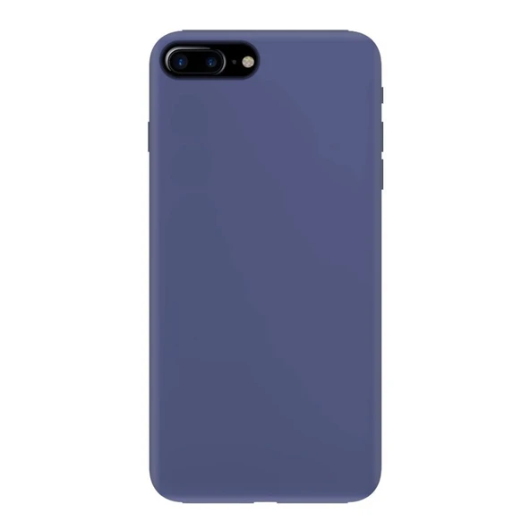 Apple iPhone 7 Plus İnce Mat Silikon Kılıf Lacivert - Resim 2