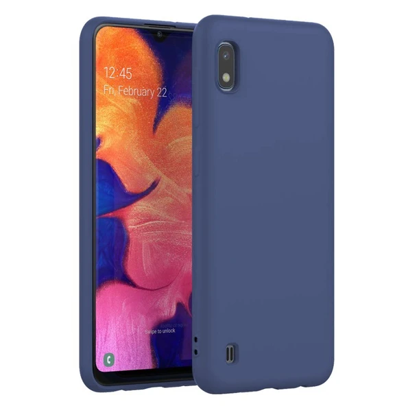Samsung Galaxy A10 İnce Mat Silikon Kılıf Lacivert ürün görseli 1