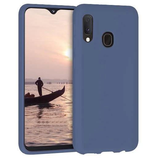 Samsung Galaxy A30 İnce Mat Silikon Kılıf Lacivert ürün görseli 1