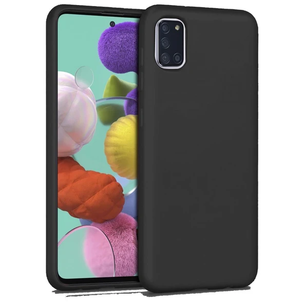 Samsung Galaxy A31 İnce Mat Silikon Kılıf Siyah ürün görseli 1