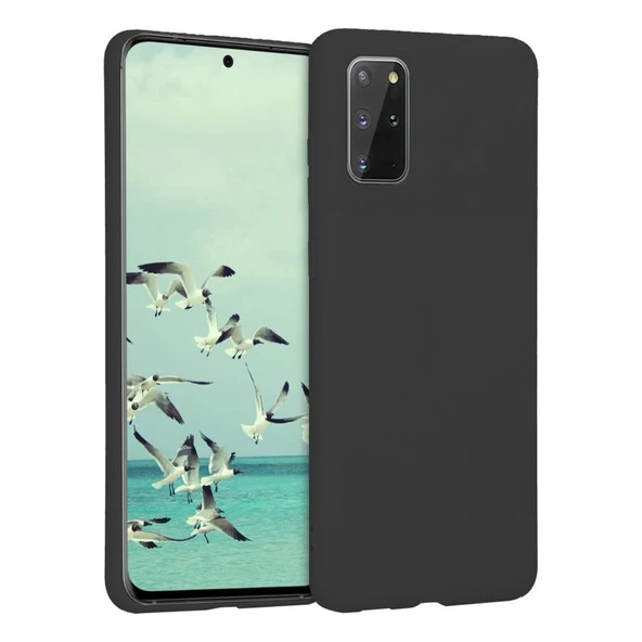 Samsung Galaxy S20 Plus İnce Mat Silikon Kılıf Siyah ürün görseli 1