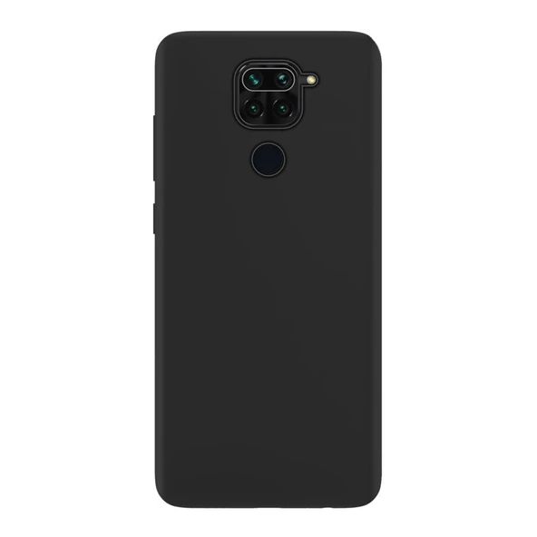 Xiaomi Redmi Note 9 İnce Mat Silikon Kılıf Siyah ürün görseli 1