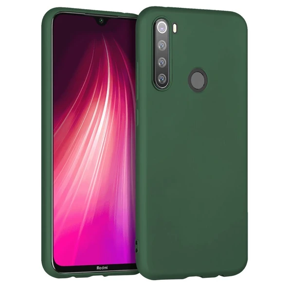 Xiaomi Redmi Note 8 İnce Mat Silikon Kılıf Haki ürün görseli 1