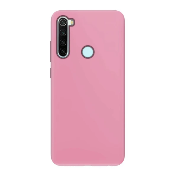 Xiaomi Redmi Note 8 İnce Mat Silikon Kılıf Pembe - Resim 2