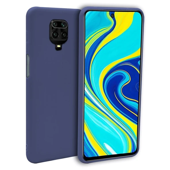 Xiaomi Redmi Note 9S İnce Mat Silikon Kılıf Lacivert ürün görseli 1