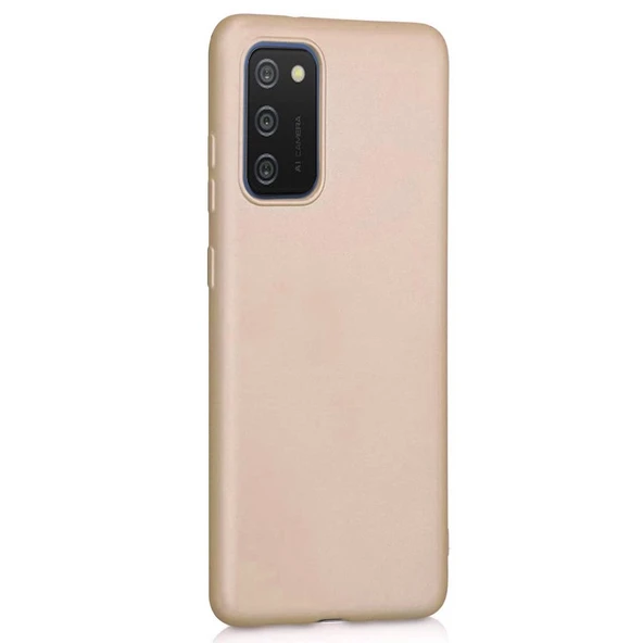 Samsung Galaxy A02S Premium Silikon Kılıf Gold ürün görseli 1