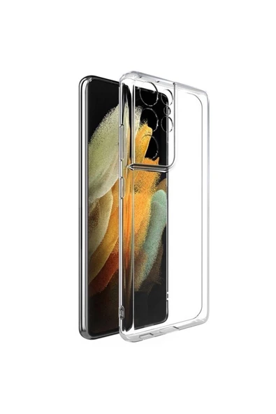 Samsung Galaxy S21 Ultra Premium Silikon Kılıf Şeffaf ürün görseli 1