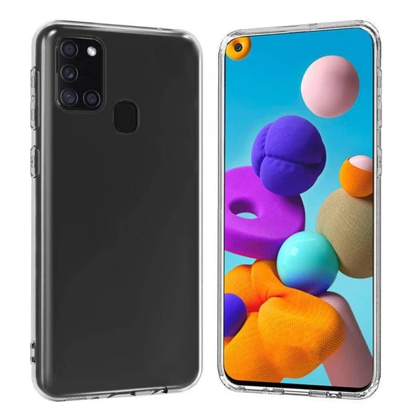 Samsung Galaxy A21S Ultra İnce Silikon Kılıf Şeffaf ürün görseli 1