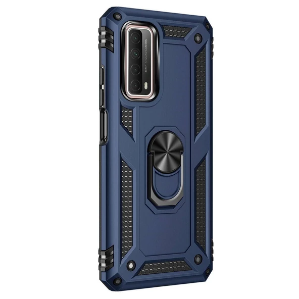 Huawei P Smart 2021 Yüzüklü Tank Kılıf Lacivert ürün görseli 1