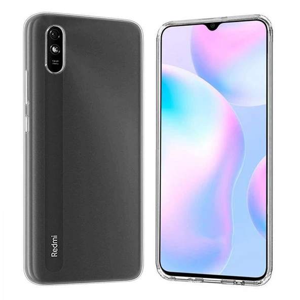 Xiaomi Redmi 9A 2.0 MM Korumalı Silikon Kılıf Şeffaf ürün görseli 1