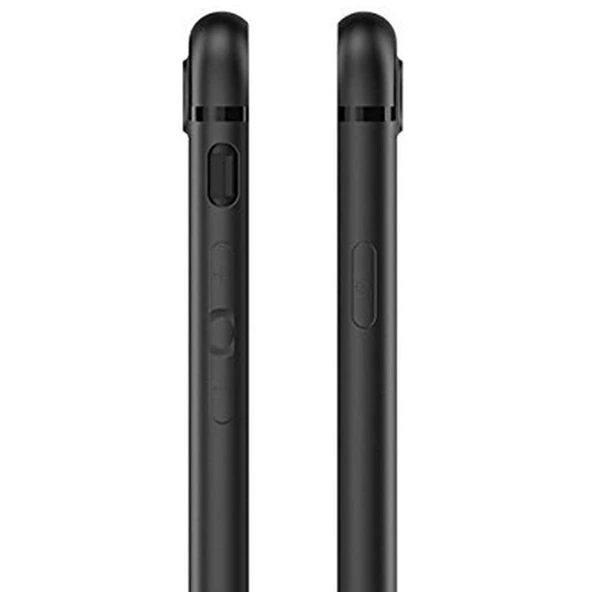 Apple iPhone 7 Tıpalı Silikon Kılıf Siyah - Resim 3