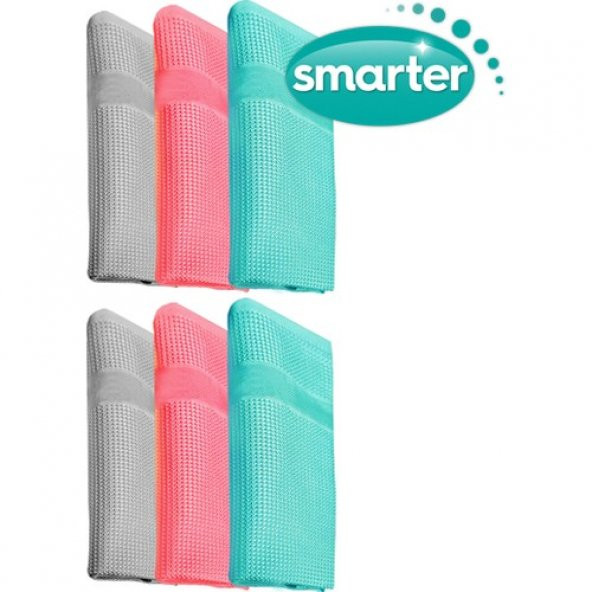 SMARTER PREMIUM MİKROFİBER TEMİZLİK BEZİ 6 LI ürün görseli 1