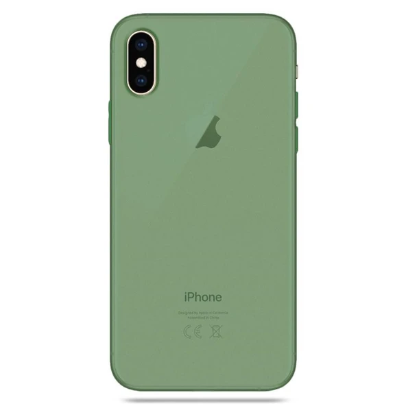 Apple iPhone XS Max Transparent Slim Case Yeşil ürün görseli 1