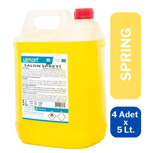 Uzman Oda ve Çamaşır Parfümü 5 Litre x 4 Adet - Spring ürün görseli 1