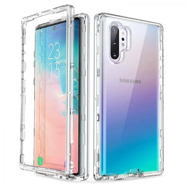 Samsung  Note 10 Plus Çift Taraflı Silikon Kılıf Şeffaf ürün görseli 1